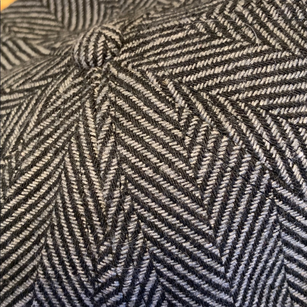 Original Boston Scally 8 Panel Herringbone Black & Gray Wool/Polyester Blend Cap - Picture 10 of 13